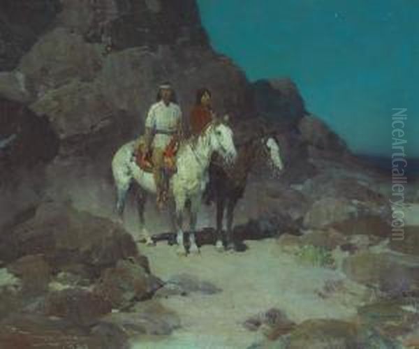 Edge Of The Desert Oil Painting by Frank Johnson