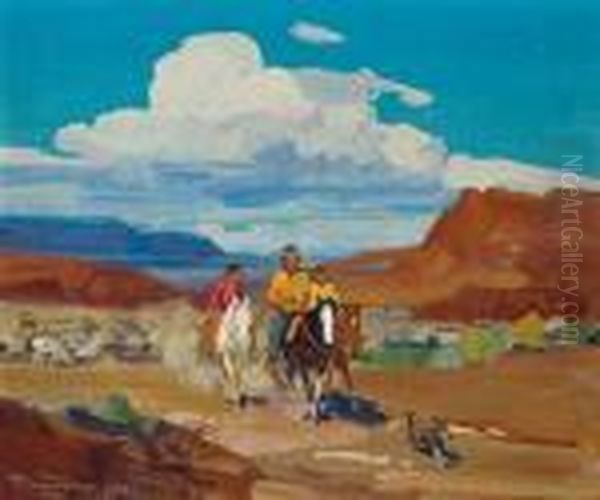 Navajoland Oil Painting by Frank Johnson