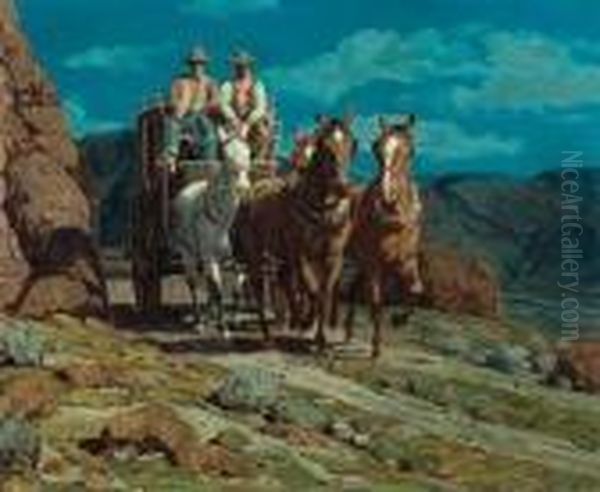The Stage Coach Oil Painting by Frank Johnson