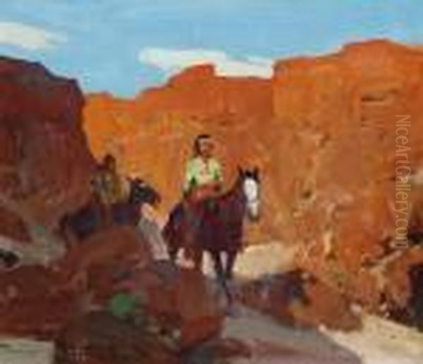 Out Of The Canyon Oil Painting by Frank Johnson