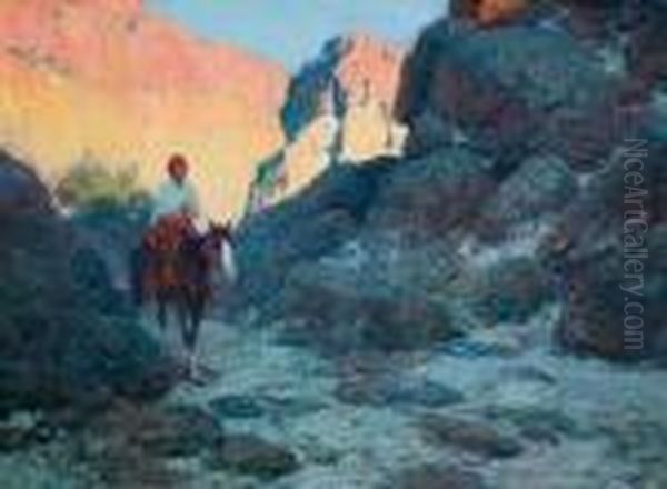 In Painted Canyon Oil Painting by Frank Johnson