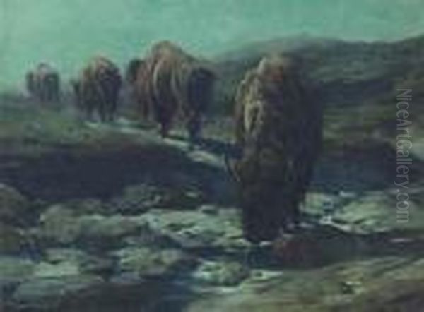 Into The Night Oil Painting by Frank Johnson