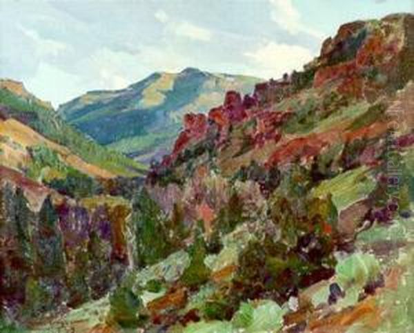 Ptarmigan Mountain, Wyoming Oil Painting by Frank Johnson