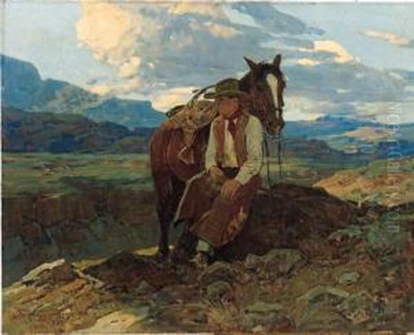 An Idle Dreamer Oil Painting by Frank Johnson