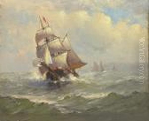Fishing Boats Oil Painting by Johnson, Marshall