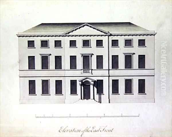 Design for Enville Hall in Staffordshire Oil Painting by Sir William Chambers