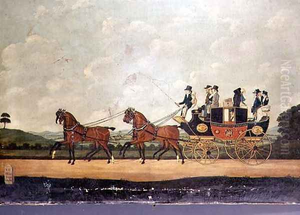 The Dartford, Crayford and Bexley Stagecoach Oil Painting by John Cordrey