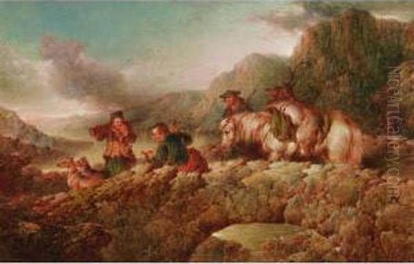 Journey Through The Highlands Oil Painting by Paul Jones