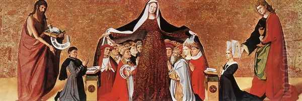 The Virgin of Mercy 1452 Oil Painting by Enguerrand Charonton
