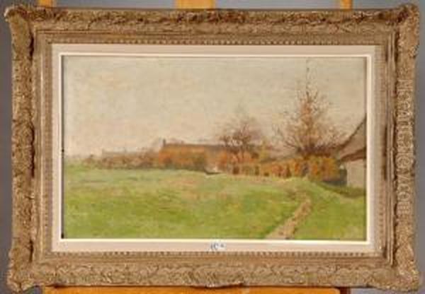 Automne-coin Du Hameau Oil Painting by Adrien Josef Heymans