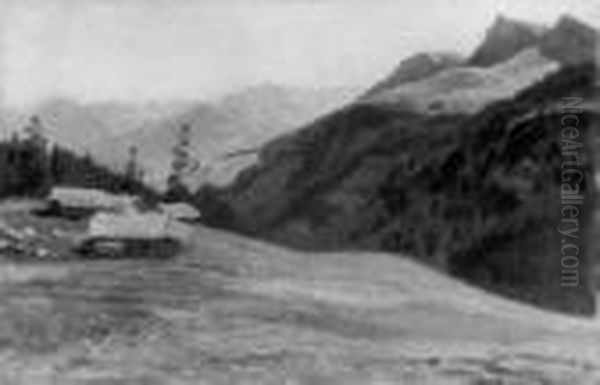 Alpenlandschaft Mit Watzmann Und Kasalp. Oil Painting by Carl Jungheim