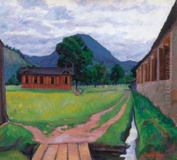 Nagybanya Oil Painting by Geza Kadar