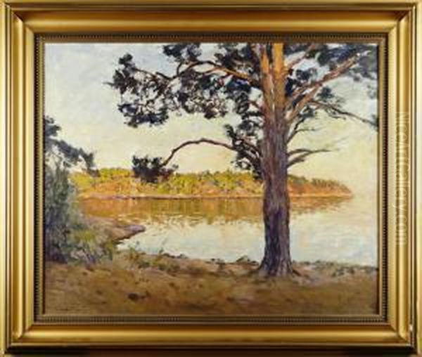 Solbelyst Tall Oil Painting by Gottfrid Kallstenius