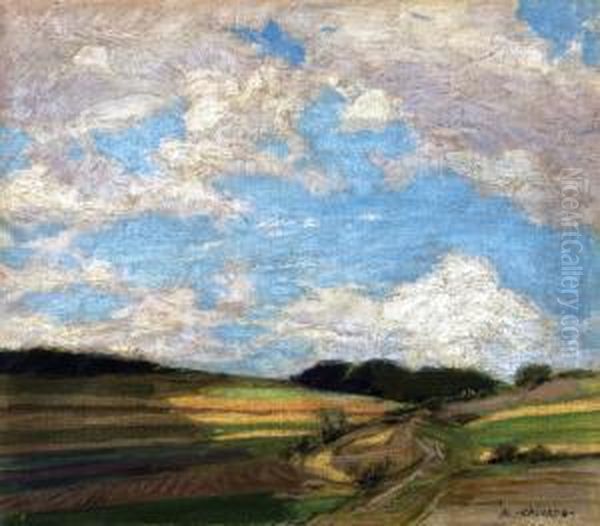 Krajina S Vysokymnebem Oil Painting by Alois Kalvoda