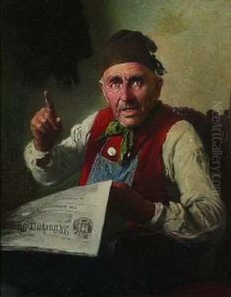 Munchner Neueste
 Nachrichten: Oil Painting by Ludwig Kandler