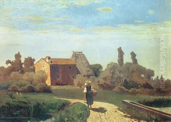 May Morning Oil Painting by Guglielmo Ciardi