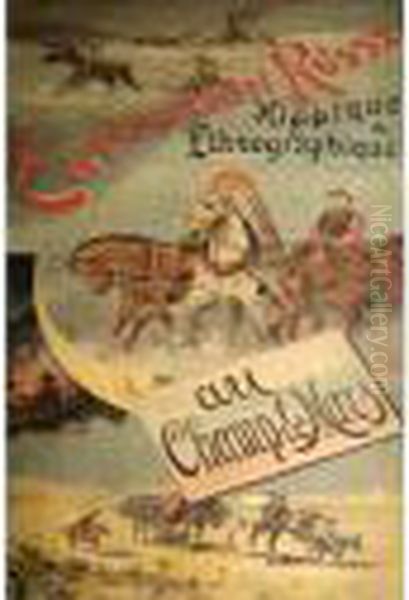 Exposition Russe Hippique Et 
Ethnographique Affiche Lithographique Signee Dans La Planche En Bas A 
Gauche 205,5 X 99,5 Cm Oil Painting by Nikolai Nikolaevich Karazin