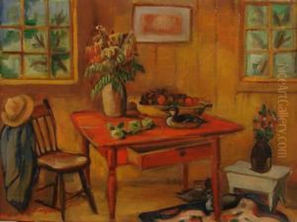 Studio Interior Oil Painting by Bernard Karfiol