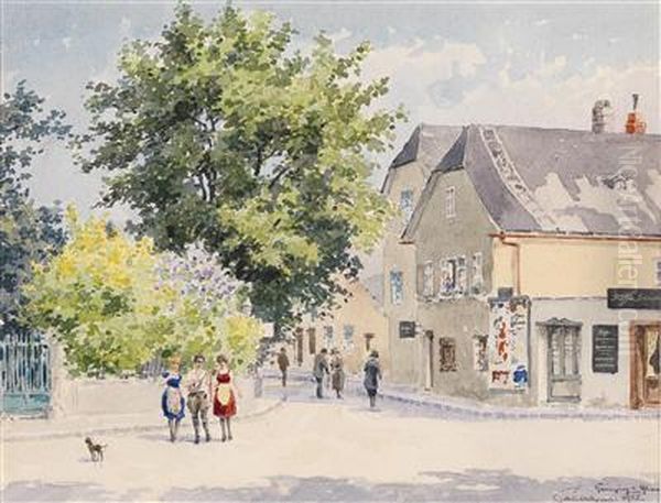 Motiv Aus Grinzing Oil Painting by Paul Kaspar