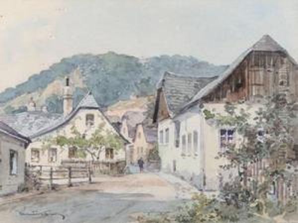 Blick Auf Das Therese Krones-haus Oil Painting by Paul Kaspar