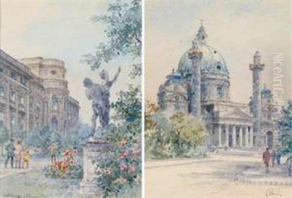 Schwarzenberg Palace Seen From The Garden Oil Painting by Paul Kaspar