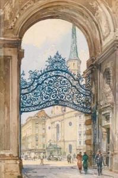 Michaelertor Oil Painting by Paul Kaspar