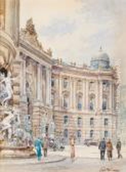 Michaelerplatz Oil Painting by Paul Kaspar