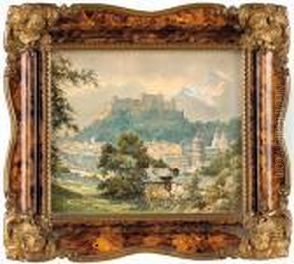 Blick Auf Salzburg Oil Painting by Paul Kaspar
