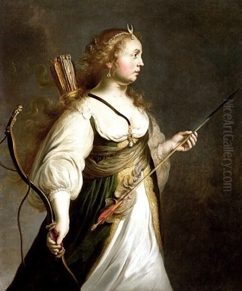 Diana Oil Painting by Adam Camerarius