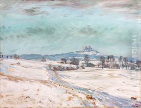 View From Libun Oil Painting by Frantisek Kavan