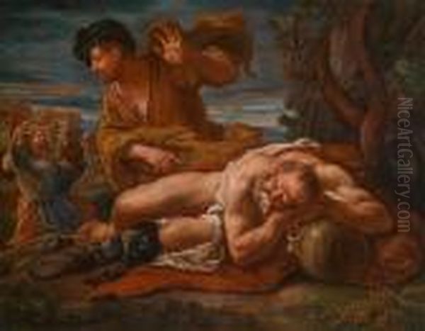 Der Trunkene Noah Oil Painting by Bernhard Keil, Monsu Bernardo