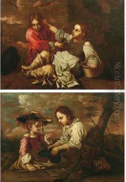 Bambini Che Giocano Oil Painting by Bernhard Keil, Monsu Bernardo