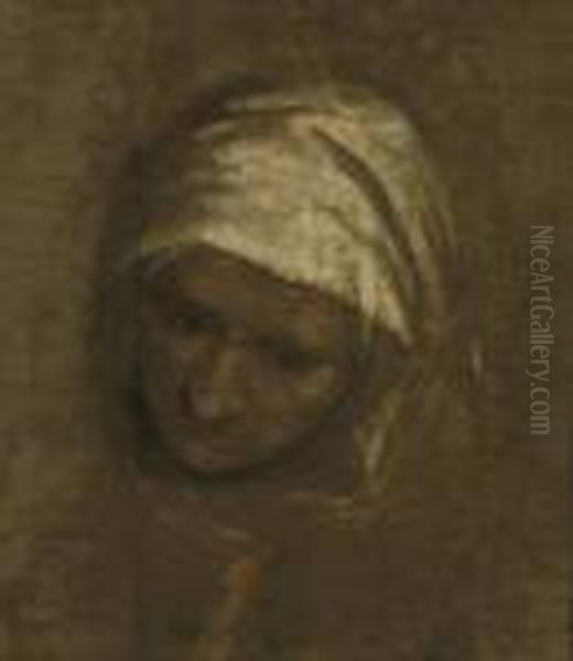 A Study For The Head Of An Old Woman Oil Painting by Bernhard Keil, Monsu Bernardo
