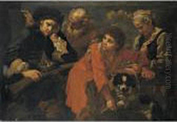 Return From The Hunt Oil Painting by Bernhard Keil, Monsu Bernardo