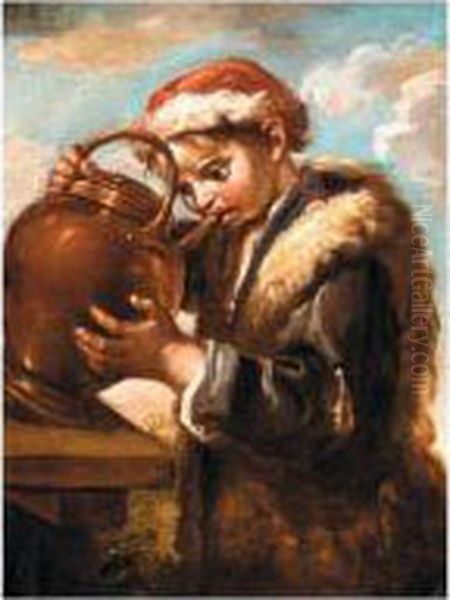 Allegory Of Taste Oil Painting by Bernhard Keil, Monsu Bernardo