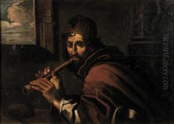 Il Pifferaio Oil Painting by Bernhard Keil, Monsu Bernardo