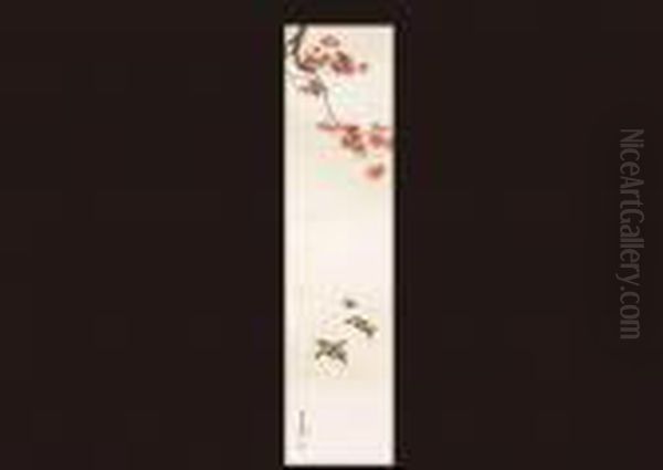 Birds In Autumn Oil Painting by Imao Keinen