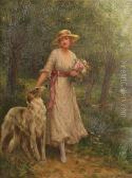 A Woodland Walk Oil Painting by Sydney Percy Kendrick