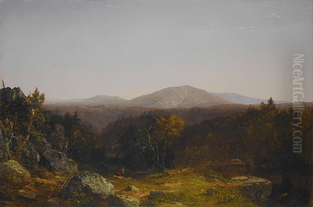 View Of Mount Washington Oil Painting by John Frederick Kensett
