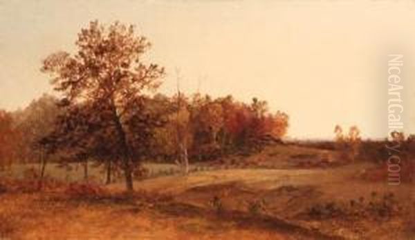 Autumn Landscape
Signed With Initials 'jfk' (lower Left) Oil Painting by John Frederick Kensett
