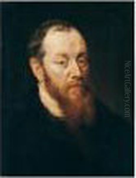 Portrait Of A Bearded Man, Head And Shoulders Oil Painting by Adriaen Thomasz. Key
