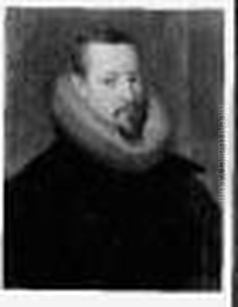 Portrait De Gentilhomme En Buste. Oil Painting by Willem Adriaensz Key