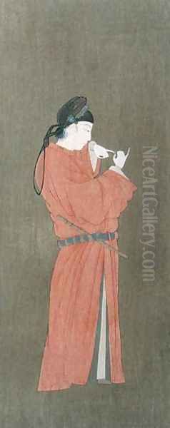 Portrait of Emperor Huan, from 'The Kokka' magazine, 1895-96 Oil Painting by Shun-Chu Chien