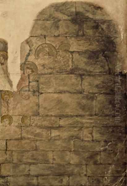 Study of the wall paintings at the Chapter House 2 Oil Painting by John Carter