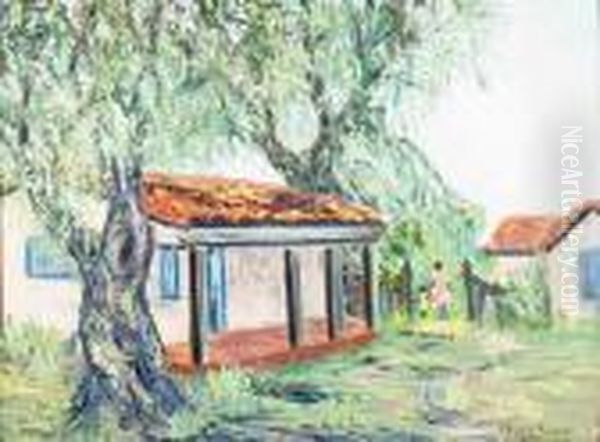 The Cabins Oil Painting by Alberta Kinsey