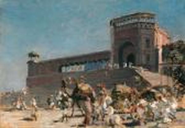 Delhi Oil Painting by Erich Kips