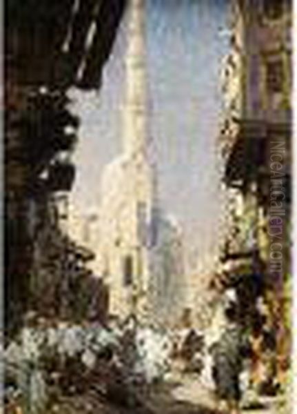 Stadtansicht Von Bangkok Am Menam Um 1930 Oil Painting by Erich Kips