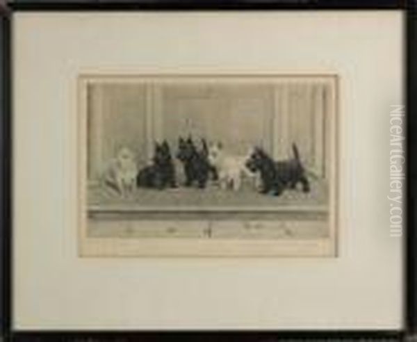 A Full House Oil Painting by Marguerite Kirmse