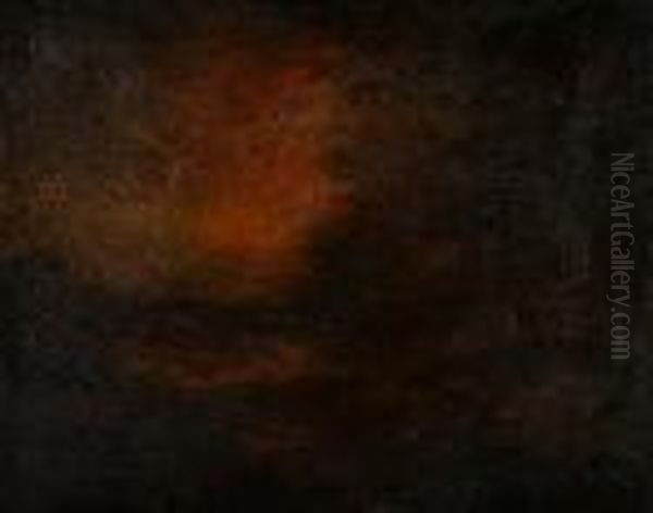 Autumn Oil Painting by Hudson Mindell Kitchell