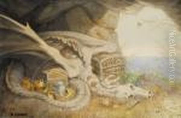 Dragen 1904 1904 Oil Painting by Theodor Severin Kittelsen